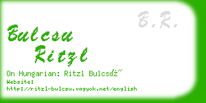 bulcsu ritzl business card